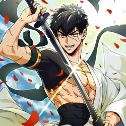 This is a pixiv picture whose title is 同田貫正国、創作同田貫一派ログ.