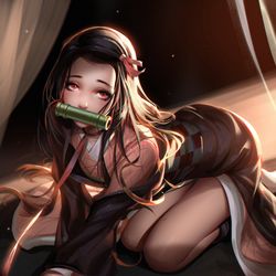 This is a pixiv picture whose title is Nezuko.