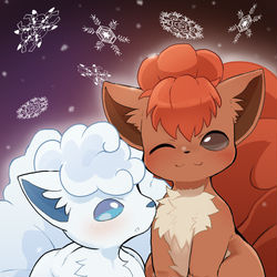 This is a pixiv picture whose title is ロコン.