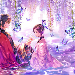 This is a pixiv picture whose title is ぎゆしの.
