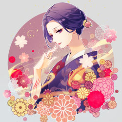 This is a pixiv picture whose title is 鬼か人か.