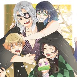 This is a pixiv picture whose title is みんな大好き宇髄さん.