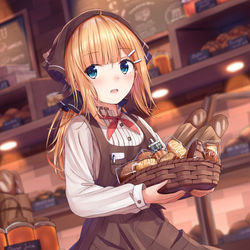 This is a pixiv picture whose title is 「少々お待ちください～」.