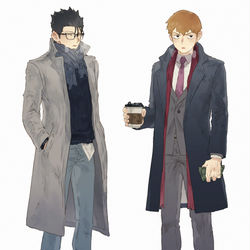 This is a pixiv picture whose title is 凍え死んでもコート.