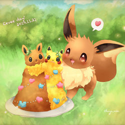 This is a pixiv picture whose title is イーブイの日.