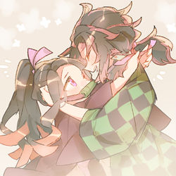 This is a pixiv picture whose title is 【腐】きめつ【炭受】.