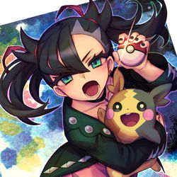This is a pixiv picture whose title is 配信で描いた ポケモン マリィちゃん(着色＆線画).