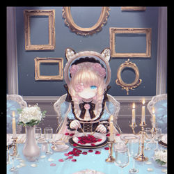 This is a pixiv picture whose title is 食事.