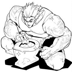 This is a pixiv picture whose title is トイレのウボォーギン.