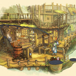 This is a pixiv picture whose title is 森の都の薬草屋.