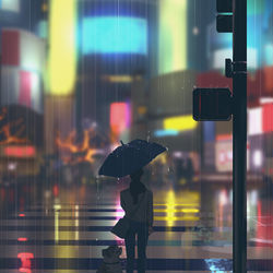 This is a pixiv picture whose title is Colorful rain.