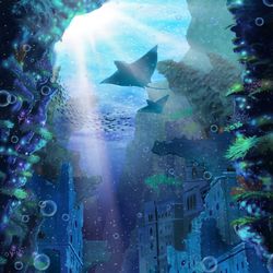 This is a pixiv picture whose title is 海中探検.