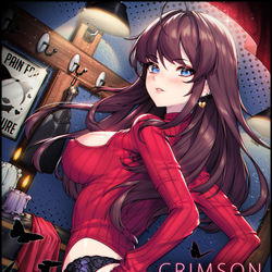 This is a pixiv picture whose title is 一ノ瀬志希 - Crimson Temptation.