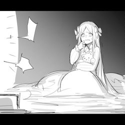 This is a pixiv picture whose title is 映画「ミスト」をオススメされたアビーちゃん.