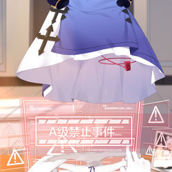 This is a pixiv picture whose title is 德丽莎透明化事件.