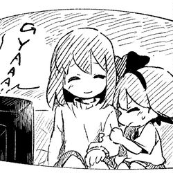 This is a pixiv picture whose title is ホラー映画.