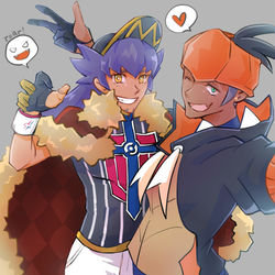 This is a pixiv picture whose title is ダンデさんとキバナさん.