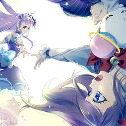 This is a pixiv picture whose title is かがやく月明かり.