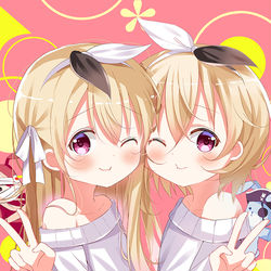 This is a pixiv picture whose title is ナツメとエルちゃんrkgk.