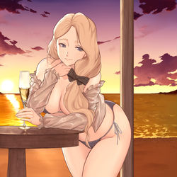 This is a pixiv picture whose title is 水着メルセデス.