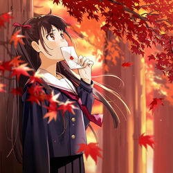 This is a pixiv picture whose title is 「わたせなかったな...」.
