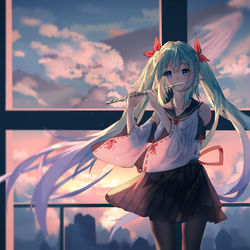 This is a pixiv picture whose title is 鲸歌.