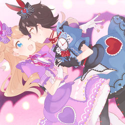 This is a pixiv picture whose title is 💍🐰🧡🖤.