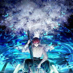This is a pixiv picture whose title is 俺1人未来独占サバイバル.