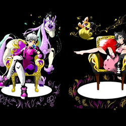 This is a pixiv picture whose title is 王と英雄.