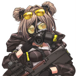 This is a pixiv picture whose title is P90.