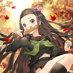 This is a pixiv picture whose title is 制服ねずこ.