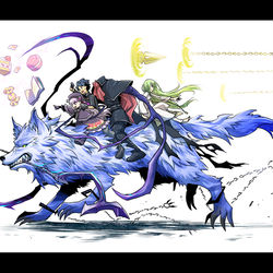 This is a pixiv picture whose title is 疾走中.