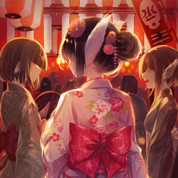 This is a pixiv picture whose title is 亜人種.