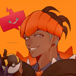 This is a pixiv picture whose title is キバナ/ルリナ.