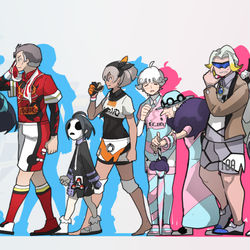 This is a pixiv picture whose title is Pokemon sword shield all star.