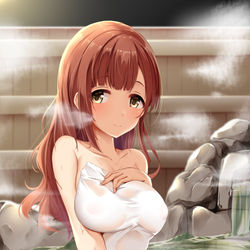 This is a pixiv picture whose title is 温泉五十嵐響子さん.