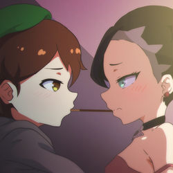 This is a pixiv picture whose title is Pocky game.