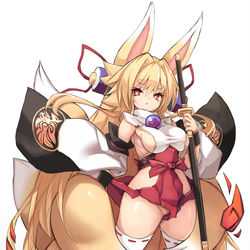 This is a pixiv picture whose title is 白面金剛九尾イヅナさん！.