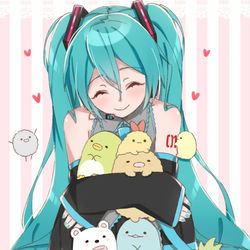 This is a pixiv picture whose title is すみっコぐらしとミクさん.