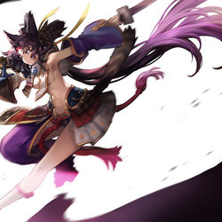 This is a pixiv picture whose title is -牛若丸.