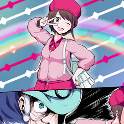 This is a pixiv picture whose title is 妖怪ピンクババア.