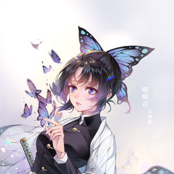 This is a pixiv picture whose title is 蝴蝶忍 蟲柱.