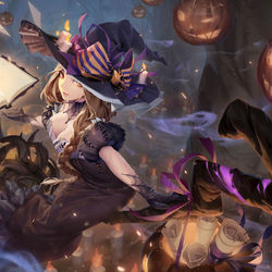 This is a pixiv picture whose title is 青行燈 ハロウィン.