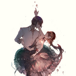 This is a pixiv picture whose title is Black Swan.
