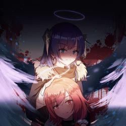 This is a pixiv picture whose title is 黑色·天使.