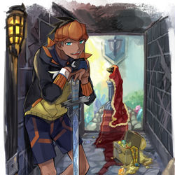 This is a pixiv picture whose title is 宝物庫のキバナさん.