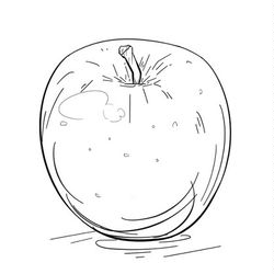 This is a pixiv picture whose title is リンゴ　スケッチ.