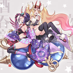This is a pixiv picture whose title is 酒吞茨木~.