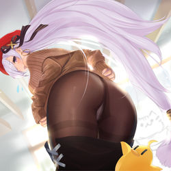 This is a pixiv picture whose title is ベルファストと悪い饅頭.
