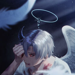 This is a pixiv picture whose title is 離反.